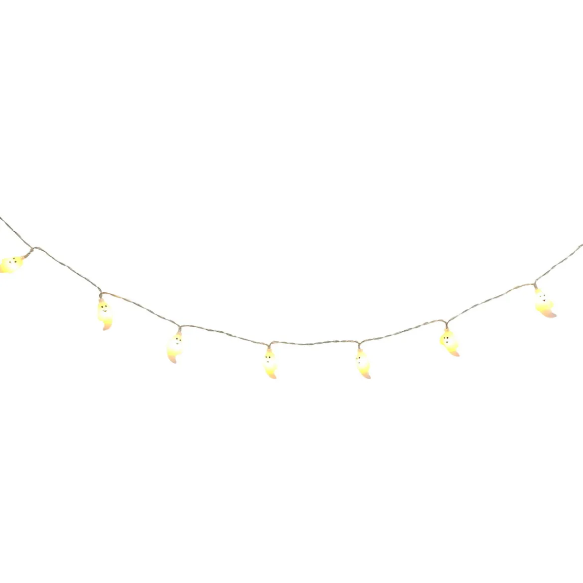 LED-ljusslinga med 10 spöken till halloween, längd 155 cm
