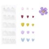 Lerstämplar 5×3 olika sorters små blomblad för att skapa blommor