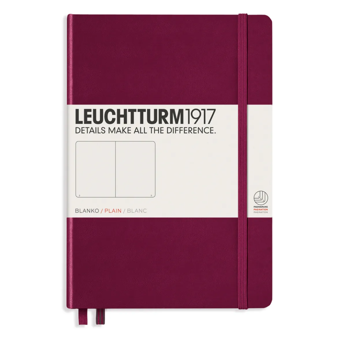 Leuchtturm1917 Notebook A5 Plain Port Red – Hardcover