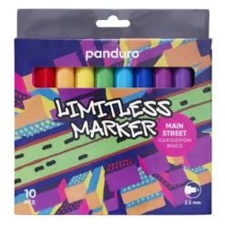 Limitless Markers Main Street Set 10 – akrylpennor i klassiska basfärger för alla tillfällen