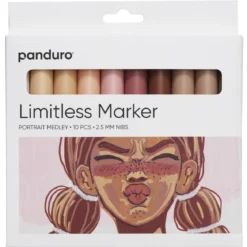 Limitless Markers Portrait Medley Set 10 – akrylmarkers i porträttfärger