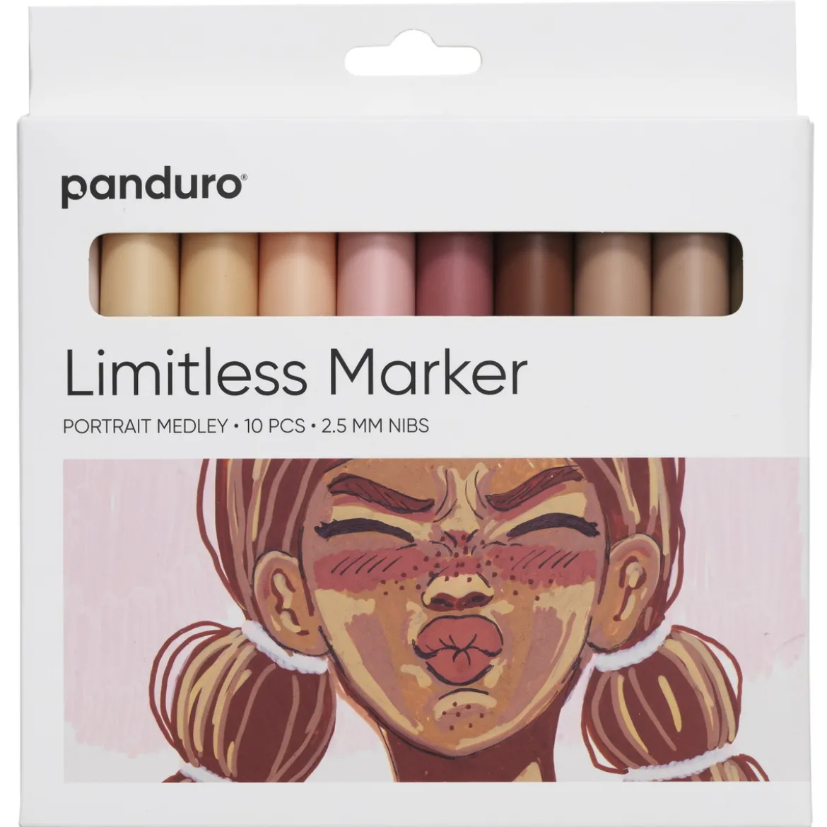 Limitless Markers Portrait Medley Set 10 – akrylmarkers i porträttfärger