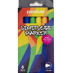 Limitless Marker S Prism Spectrum, set med 6 akrylpennor – Fin spets Ø1 mm