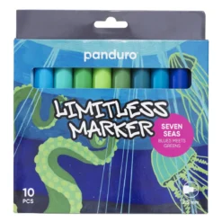 Limitless Markers Seven Seas Set 10 – akrylpennor i havets nyanser av blått & grönt