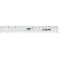Linjal M+R 16 cm transparent