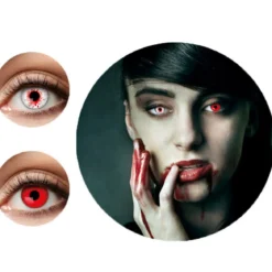Linser DUO Bloodshot/Red 1 röd och 1 blodsprängd lins för monstret i dig!