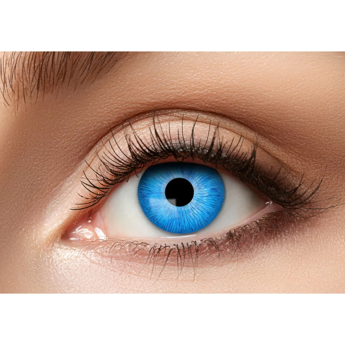 Linser Natural Blue A03 – blåa effektlinser för maskerad och utklädnad