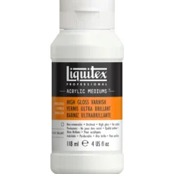 Liquitex High Gloss Varnish 118 ml, skyddande högblank fernissa för akrylmålningar
