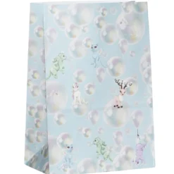 24 livsmedelsgodkända påsar av papper, 16×9×23 cm – bubblor & sagodjur!