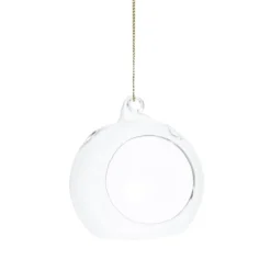 Ljusgrottor, öppna julgranskulor av glas, 4st. Ø8 cm med Ø5 cm öppning