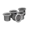 Ljushylsor, tennfärgade. Ø13 mm, H.10 mm (julgransljus), tillverkade av aluminium