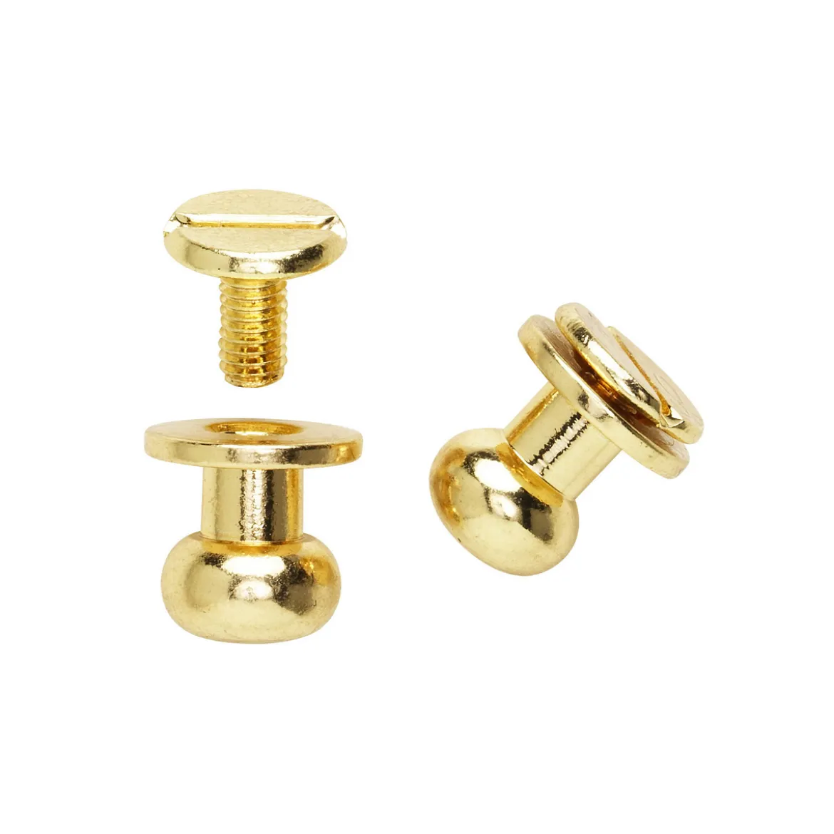 Låsknoppar Ø7 mm mässing 4p