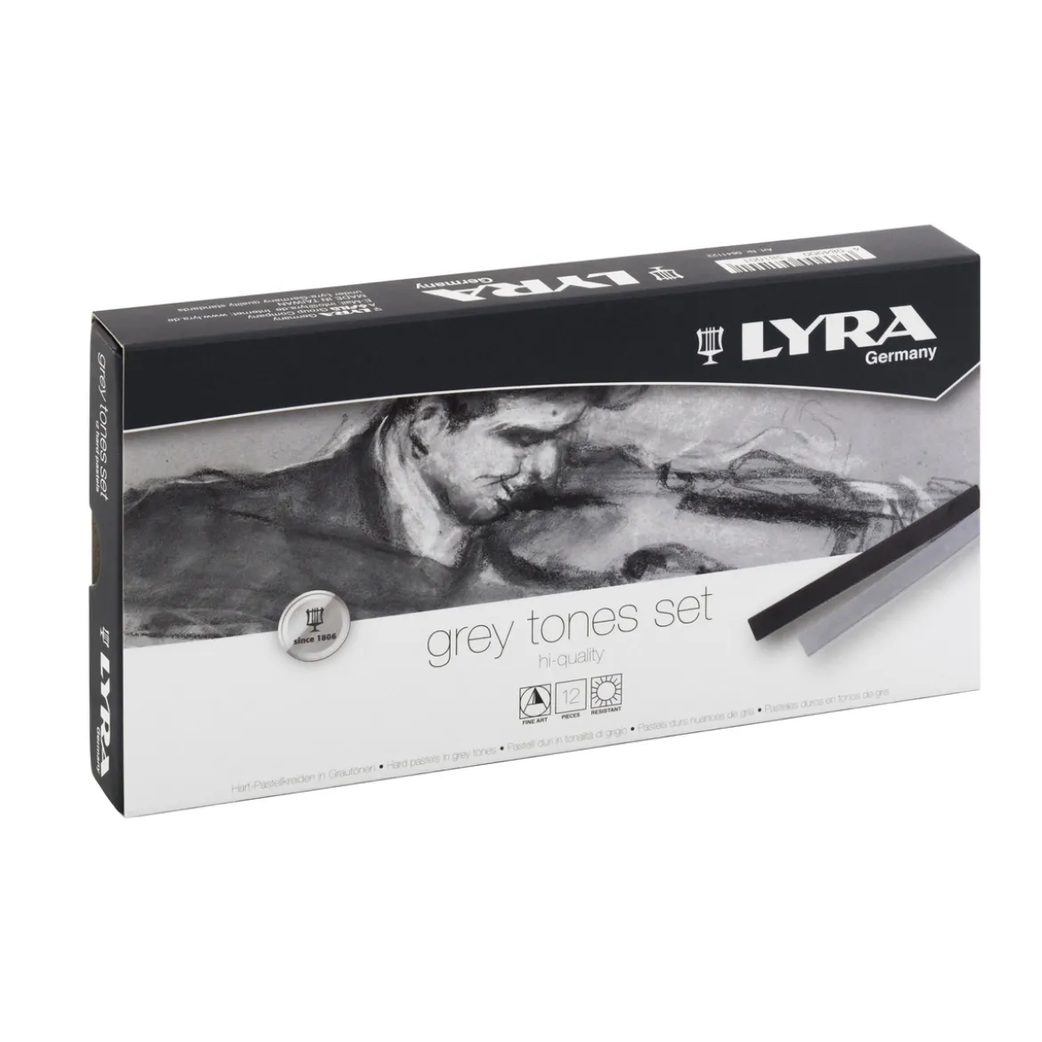 Lyra Polycr Soft Gråton 12-p