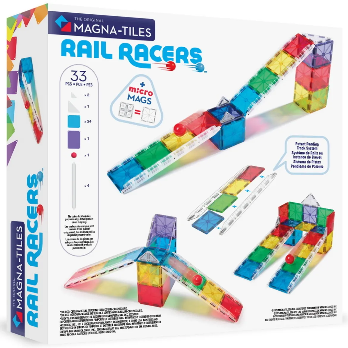 Magna-Tiles Rail Racers 33 st – bygg roliga och utmanande kulbanor!