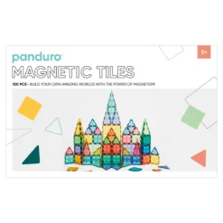 Magnetic Tiles Mega-kit, 100 magnetiska brickor i olika former