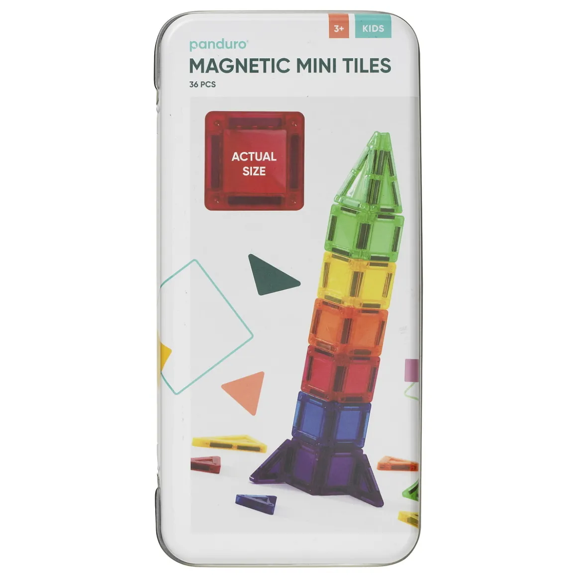Magnetic Tiles Mini, 36 små magnetiska brickor i olika former
