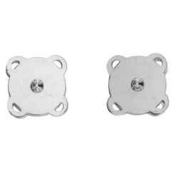 Magnetlås av metall 2-pack, silverfärgade, 1,8×1,8 cm