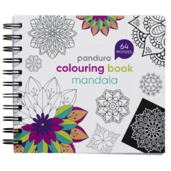 Mandala målarbok – 15×15 cm, 64 enkelsidigt tryckta ark, 120 g/m²