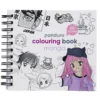 Manga målarbok – 15×15 cm, 64 enkelsidigt tryckta ark, 120 g/m²