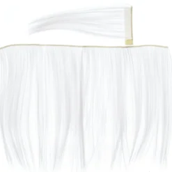 Man svans kit käpphäst vit – 44×25 cm lång man & lugg-remsa + svans