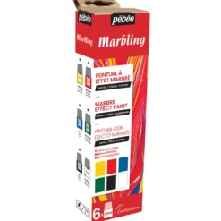 Marmoreringsfärg set 6 × 20 ml