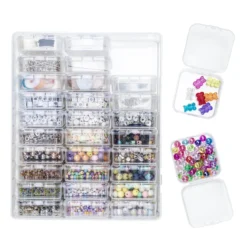 Mega-kit med massor av pärlor, bokstavspärlor, charms & smyckestråd!