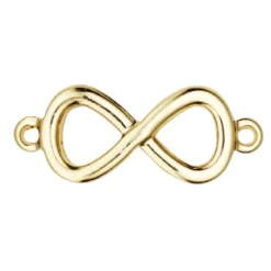Mellandel infinity tecken, evighetssymbol, ouroboros, guldfärgad 17×6 mm