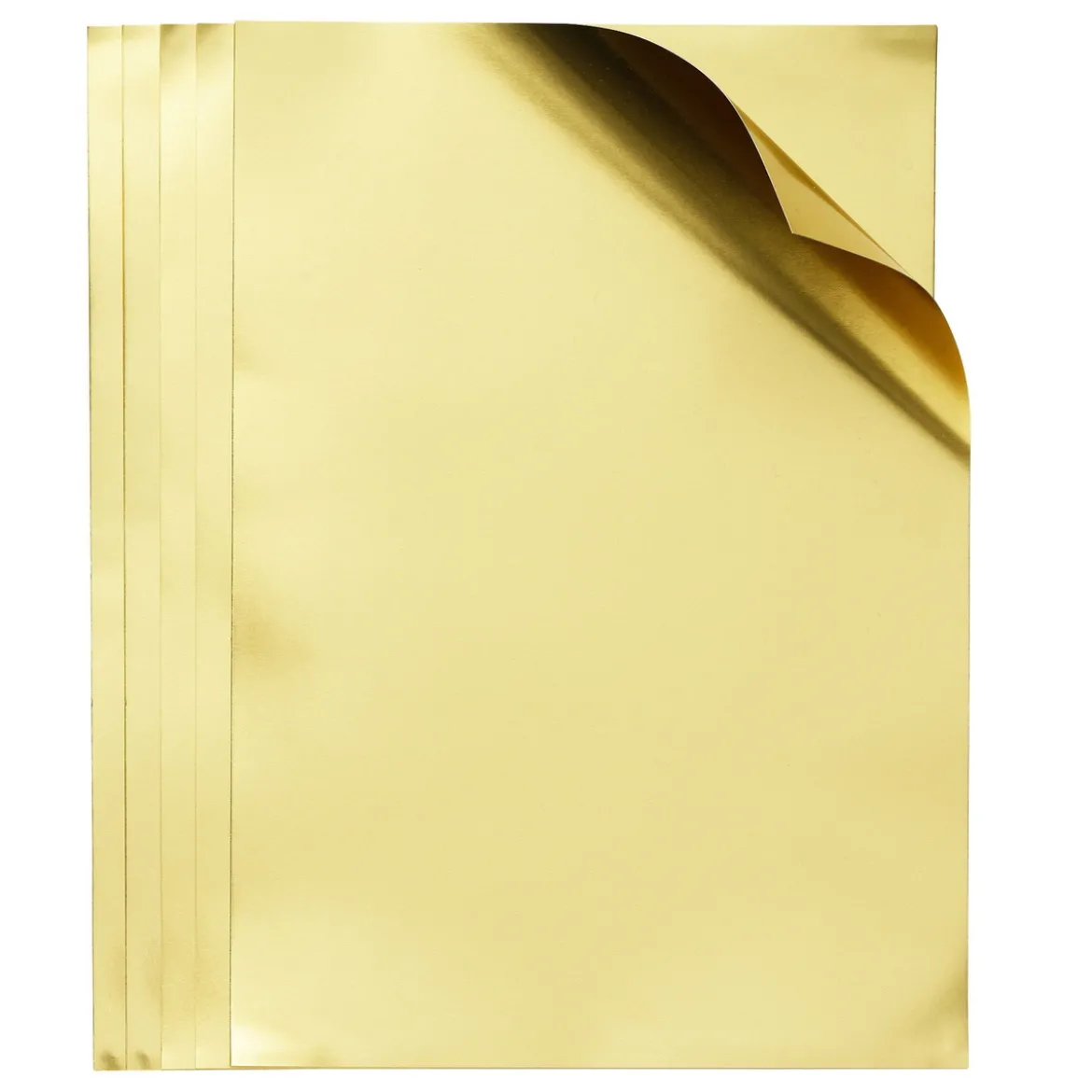 Metallpapper guld A4 (210×297 mm), 5 tjocka ark à 280 g/m²