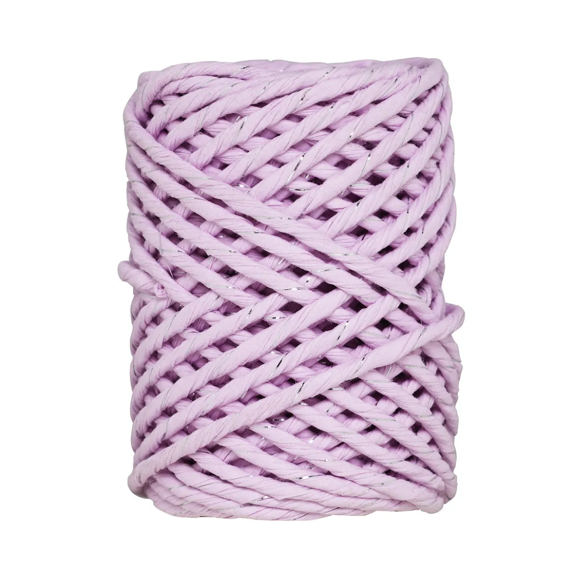 20 meter långt rosa papperssnöre med guldtråd