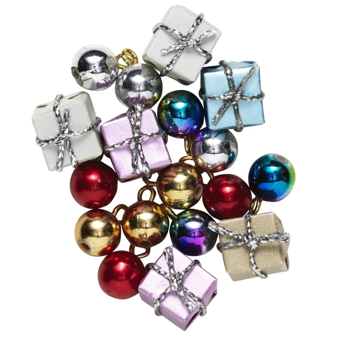 Miniatyrkit paket och julkulor – 1×1×1 cm