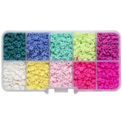 Mini heishi beads mix – 5000 (Ø4 mm) små heishi-pärlor i pastellfärger