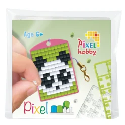 Mini-kit pixelhobby panda – med nyckelring 30×40 mm & 3×144 pixlar