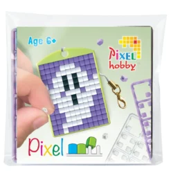 Mini-kit pixelhobby spöke – med nyckelring 30×40 mm & 3×144 pixlar