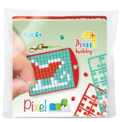 Mini-kit pixelhobby tomtesläde – med nyckelring 30×40 mm & 3×144 pixlar