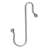 Mini S-krokar av metall med kulformat ornament 40 st. Längd 35 mm