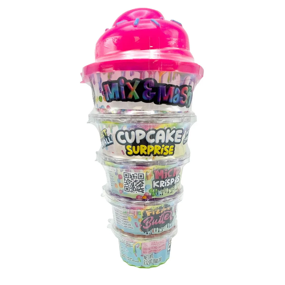 Mix&Mash Cupcake slime set – sprudlande färger och roliga mix
