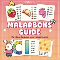 Målarbok Beally Bean Cozy Målarboksguide, 180 sidor, cirka 85 med motiv, 25,4×25,4 cm