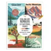 Målarbok Color by Numbers US National Parks, 40 motiv, 21,6×28 cm