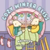 Målarbok Cozy Winter Bliss, färglägg 40 vintermysiga motiv! 25×25 cm