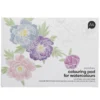 Målarbok för akvarell med 12 blomstermotiv, L A4 (297×210 mm), 300 g/m²