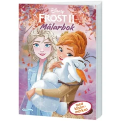 Målarbok Frost 2 med stickers – Anna och Elsa vill rita & måla med dig! 24 sidor