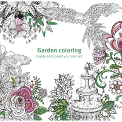 Målarbok - Garden Coloring