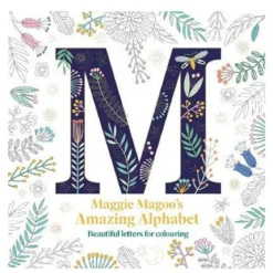 Målarbok Maggie Magoo Amazing Alphabet, 25×25 cm, 80 sidor