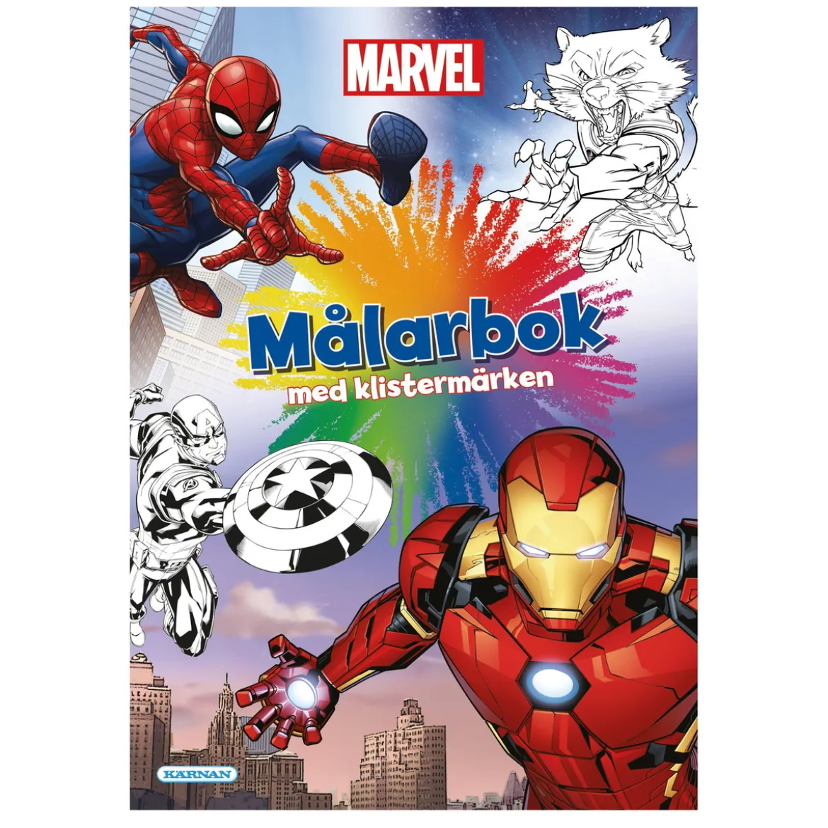 Målarbok Marvel Klassiker – 21×29,7 cm, 24 sidor. Färglägg superhjältar!