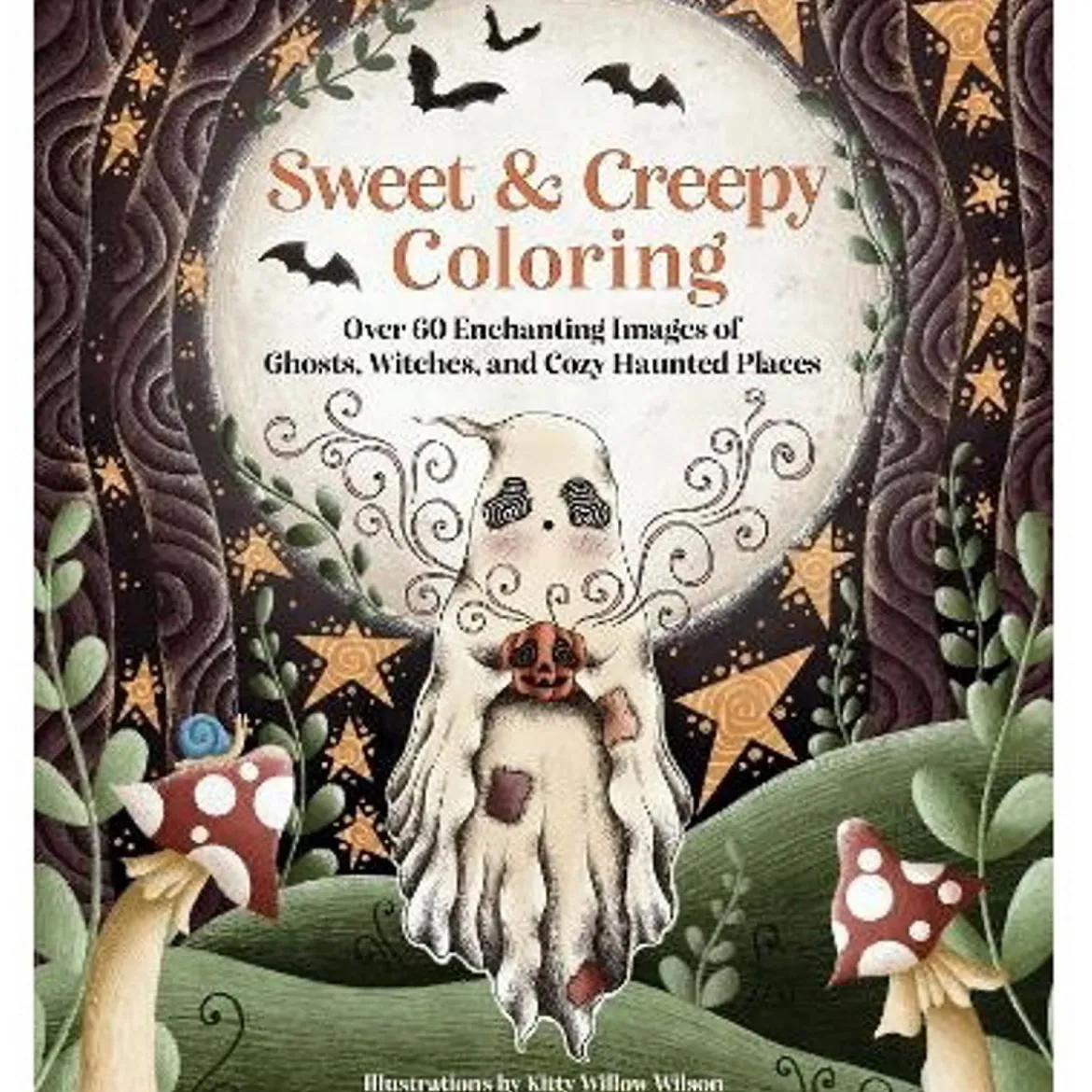 Målarbok Sweet & Creepy Coloring , lite sött, lite spooky! 60 motiv
