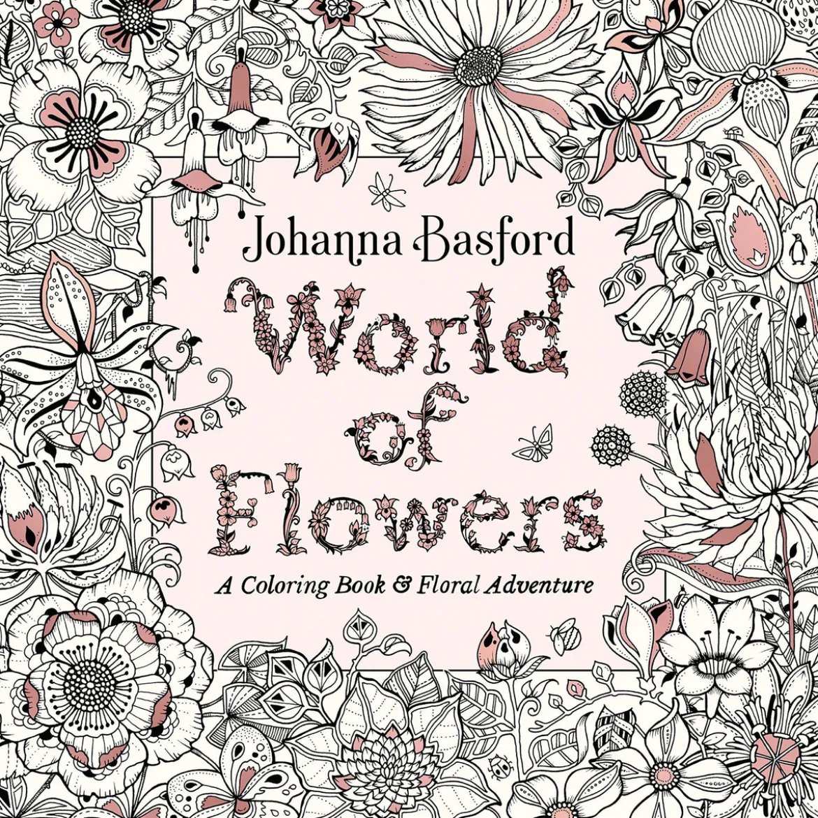Målarbok - World of Flowers