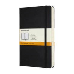 Moleskine Classic Notebook Expanded Large (13×21 cm), svart hård pärm – 400 linjerade sidor
