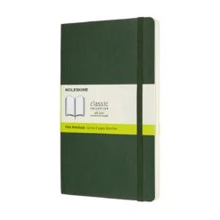 Moleskine Classic Notebook Large (13×21 cm), grön mjuk pärm – 192 olinjerade sidor