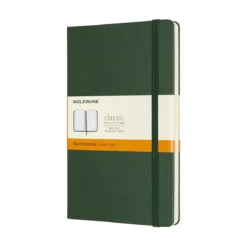 Moleskine Classic Notebook Large (13×21 cm), grön hård pärm – 240 linjerade sidor