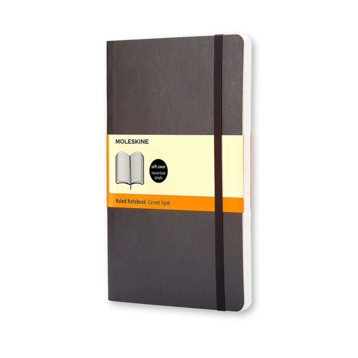 Moleskine Classic Notebook Large (13×21 cm), svart mjuk pärm – 240 linjerade sidor